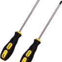 2Pcs Phillips Screwdriver 6 inch Shaft Non-Slip Grip Screwdriver Magnetic Tip 6mm PH2 Cross Head Screwdriver