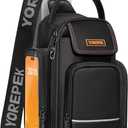 YOREPEK Insulated Magnetic Gym Bag, Small Gym Bag with Phone & Pouch for Air Tag, Crossbody Water-Resistant Bottle Carrier with Adjustable Strap for Work, Gym, Sports