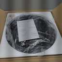 16 inch Round Flush Mount Ceinling Light Fixture, Contemporary 3-Light Modern Ceiling Light with Brass Gold Finish for Hallway Kitchen Laundry Bedroom,Foyer,Entryway,Closet (15.8", Black)