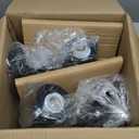 Bestshared Outdoor Barn Lights,4 Pack Outdoor Wall Sconce,Weather Resistant Farmhouse Porch Wall Mount Light, Exterior Lighting Fixture, Anti-Rust Industrial Lantern for Porch, Entryway, Garage(Black) (11.5" Dome - 4 Pack)