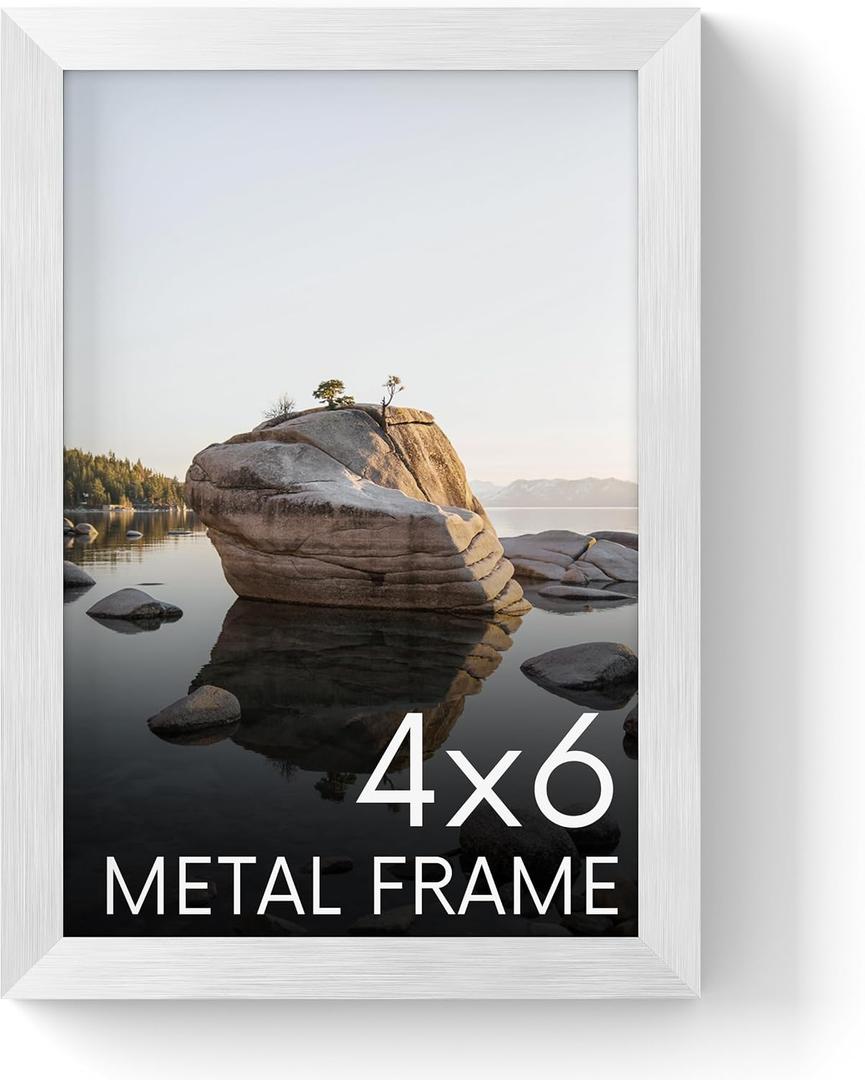 HAUS AND HUES Standalone White Aluminum Frame Set of 1-4x6