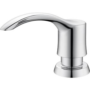 GAGALIFE Kitchen Sink Soap Dispenser with Large Bottle, Built in Sink Soap Dispenser Refill from Top, Chrome G080C