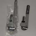 DURATECH 3-Piece Heavy Duty Aluminum Straight Pipe Wrench Set, 10", 14", 18", Adjustable Plumbing Wrench Set, Drop Forged, Exceed GGG Standard