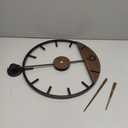 Modern Wood Walnut Dial Wall Clock, Large Simple Wall Decor Metal Frame Silent Non Ticking Clock for Living Room Decor, Kitchen, Bedroom, Study Decoration, Handmade Home Gift Idea, 15.8 in (1.Medium 18.5In(47cm))