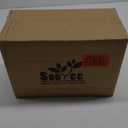 Sooyee 10 Lite Small Black Trash Can with Lid, Plastic, 2.4 Gallon, for Powder Room,Bedroom,Kitchen,Craft Room,Office, Bathroom