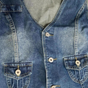 Waistcoat, tank top, button up v neck corset vest, jeans retro vest, Small