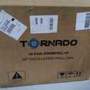 Tornado 20 Inch Pro Series High Velocity Oscillating Wall Mount Fan For Industrial, Commercial, Residential Use 3 Speed 5250 CFM UL Safety Listed