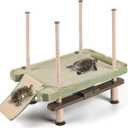 Pawfly Turtle Basking Dock with Ramp, Floating Reptile Platform for Aquatic Turtles in 30 Gallon Aquarium Tanks or Larger