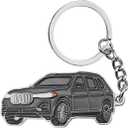 Car Keychain Compatible with X5,Metal Key Chain,Fob Cover Cool Mods For X3/X5 Key chain, Enamel Keychain