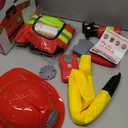 Liberry Fireman Costume for Kids 3 4 5 Years Old, Firefighter Tools with Fire Extinguisher, Pretend Play Toy Gift for Toddler Boys & Girls