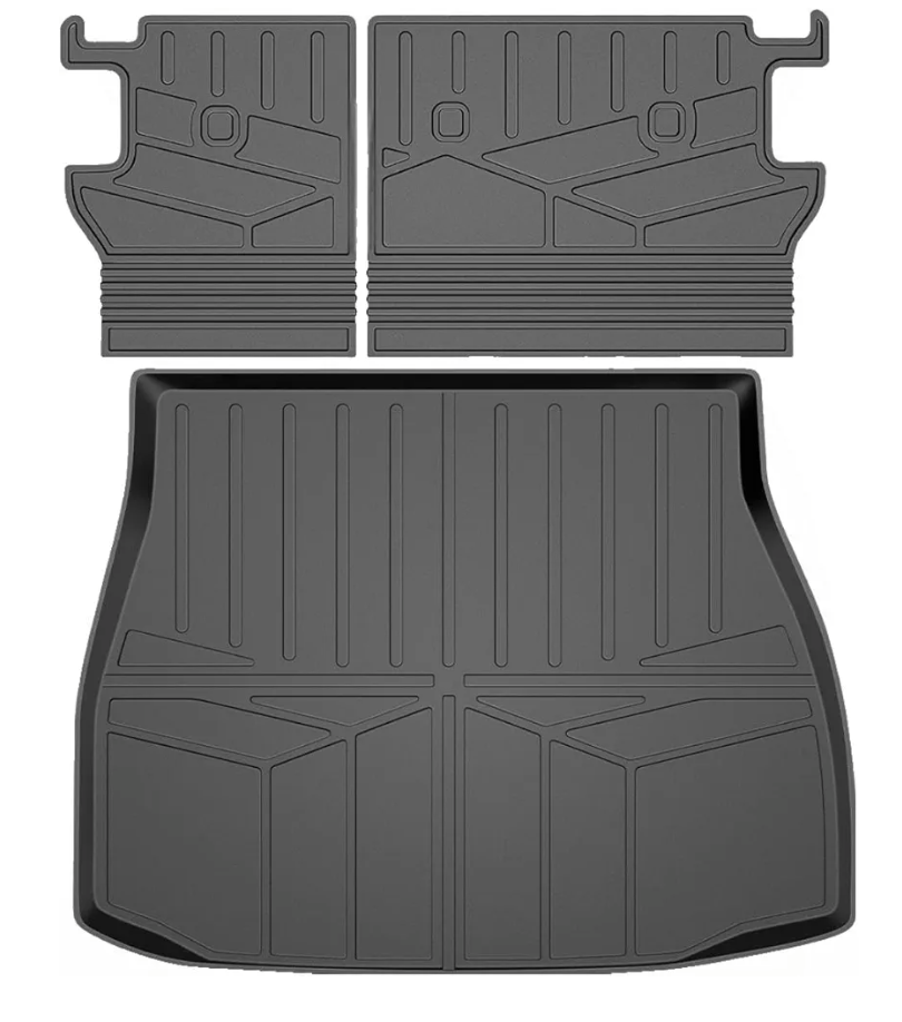 OUSUWO All Weather Cargo Mat with Backrest Mat Fit for 2021-2024 2025 Toyota Venza, TPE Car Trunk Mat Accessories Custom Fit Cargo Liner for SUV, 2021 2022 2023 2024 2025 Toyota Venza Accessories