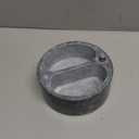 Salt and Pepper Bowl/Dual Compartment Cellar with Swivel Top for Salt, Spice and Herbs Storage (Black)