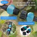 Secbulk 2025 Flat Soaker Hose 200 ft for Garden, 200' (50ft x 4) Linkable Drip Hose Diy Garden Irrigation System Saving 80% Water, Dual-layer Leak-free Design Water Hose with Holes