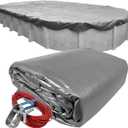 Robelle 16 x 25 ft Professional Platinum Oval Cover for Above Ground Pools | Silver Pool Cover, 4 ft Overlap (20 x 29ft Cover Size), Solid 12 x 12 Scrim, 3.7 oz/yd2, Style: 331625-4A