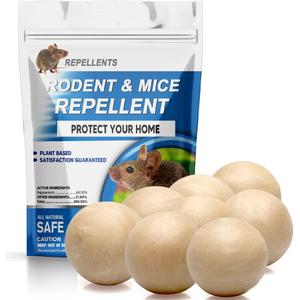 Rodent Repellent Indoor,Mouse Repellent,Mice Repellent Indoor,Rodent Away Repellant,Rat Repellent,Keeps Mice Away,Peppermint Oil Repel Mice from Nesting,Covers 50 sq. ft, Effective for 60-90 Days-8P (1 Ounce (Pack of 8))
