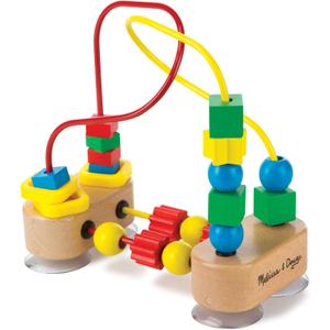 Melissa & Doug First Bead Maze - Wooden Educational Baby Toy with Suction Cups, for Floor, High Chair or Toddler Table, Toddler Toys for Girls & Boys Ages 1+