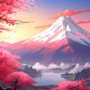 Iceberg Sakura Jigsaw Puzzle - Cherry Blossom & Mount Fuji Oil Painting - 1000 Pieces for Adults