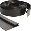 96" Long Black Vinyl Adjustable Width Bug Strip - Screen Door Bug Seal Strip & Draft Stopper - Draft & Insect Blocker Seal Strip for Windows, Door & Patio - Weather Stripping Strip