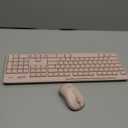 Logitech MK270 Wireless Keyboard and Mouse Combo for Windows, 2.4 GHz, 8 Multimedia Keys, PC, Laptop, Wireless Keyboard Compact Mouse Combo - Rose (Pack of 1)