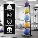 Heavy Duty Medicine Ball Rack, 5 Layer Vertical Medicine Ball Tree Stand