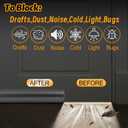 MAXTID Large Door Draft Blocker 36" Grey Bottom Door Draft Stoppers for Bottom Weather Stripping Shower Door Seal Strip Under Gap Filler Doors Sweep Interior Doors (Gray)