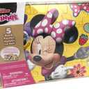 Disney Minnie Mouse 5 Wood Jigsaw Puzzles in Wood Storage Box