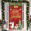 Feliz Navidad Christmas Party Decorations, Feliz Navidad Door Cover Banner for Xmas Winter Holiday New Year Photography Backdrop Party Supplies