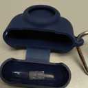 2 in 1 Silicone Case Compatible with AirPods Pro 3 and AirTag, Shockproof Protective Case Cover for AirPods Pro 3rd Generation 2025 with Cleaner Kit & Carabiner (Dark Blue)