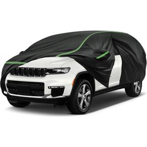 Car Cover fits Jeep Grand Cherokee 1999-2025, SUV Size, 6 Layers Waterproof All Weather Protection, Sun UV Rain Snow Resistant with Windproof Straps & Reflective Design
