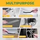 Cleaning Brush, 5 Pcs Hard Bristle Crevice Cleaning Brush, Grout Brush, Scrub Brush for Tile Grout Crevice, Gap Cleaning Tools for Bathroom Kitchen Toilet Window Track (5, Black)