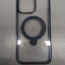 CASEKOO Titanium 360Rotatable Magnetic Stand for iPhone 16 Pro Max Case [Compatible with Magsafe][16FT Military Protection] Transparent Slim Polished Frame Titanium Alloy Sturdy Stand 6.9'', Blue