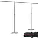30x10Ft Pipe and Drape Stand, Heavy Duty Photography Backdrop Stand, 10Ft Tall x 30Ft Wide Adjustable Pipe and Drape, Aluminium Backdrop Stand with Carry Bag for Event,Birthday Party and Wedding Decor