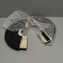 LC LICTOP White Split Ceiling Medallion, 12.28" OD x 3.94" ID for Ceiling Fans and Light Fixtures, PU Decorative Ceiling Fan Light Cover for Home Decor Living Room Bedroom, 2Pcs Black