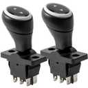 2PCS 6V 12V weelye Kids Bumper car Joystick Replacement Parts Forward Reverse Switch Joystick,Children's car Rotation 360 Degrees Toy car Push Rod Automatic Reset Switch