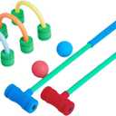 Kids Croquet Set Parent Child Interactive Toy Classic Lawn Croquet Game Set