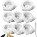 8 Pack Replacement Filters for 3.6L/4.6L/6L/8L Gravity Pet Water Dispenser, YOIHABV Dog Water Filter Replacement, Triple Filtration Pet Fountain Filter, Water Feeder Filter for Cat and Dog(1 Brush)