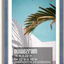 Suede 14x22 Frame - Single Frame, Christmas Elegant Sky Blue 14 x 22 Poster Frame with Mat for 12x18, 14x22 Picture Frames for Artwork, Puzzles, Photos and Movie Posters