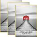 ELSKER&HOME 22.375x34 Poster Frame 3 Pack, Gold Picture Frame for Horizontal or Vertical Wall Mounting, Sturdy and Scratch-proof