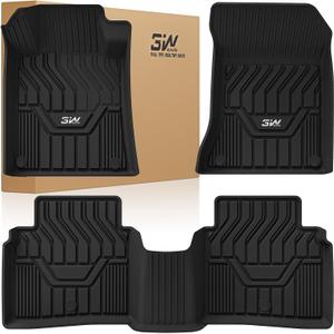 3W Floor Mats Custom Fit for Nissan Altima 2019-2023 2024 2025, TPE All Weather Accessories Custom Fit Floor Liner for Nissan Altima 1st and 2nd Row Full Set Car Mats