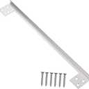 Tofficu Stainless Steel Door Latch Guard Plate Heavy Duty Security Protector for Outswing Doors Childproof Design Reinforced Safety Cover