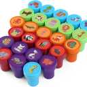 26Pcs Zoo Animal Stamps for Kids, Self Inking Stamps for Kids Birthday Gift, Farm Party Favors, Teacher Stamps