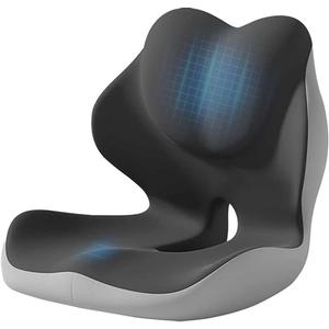 L-Shaped Memory Foam Seat Cushion with Lumbar Support and Cutout