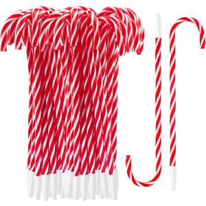 Coopay 48 Pieces Candy Cane Pens Christmas Pens with Black Ink for Christmas Holiday New Years Home Decor Party Gift, 7.5 Inches (Red & White Stripes)