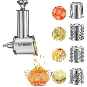 Amazon.com: Stainless Steel Slicer Shredder Attachment for KitchenAid Mixer, Cheese Grater Attachment, Food Slicer for KitchenAid Mixer, Accessories for Kitchenaid: Home & Kitchen