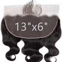 Grand Nature 13x6 HD Lace Closure Only Raw Virgin Human Hair Closure Transparent Lace 13x6 Pre Plucked Hair Line Knots Bleached