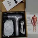 AYURA Massage Gun Deep Tissue, Muscle Massager Gun for Pain Relief, Percussion Massage Gun with 30 Speeds & 6 Heads, Portable Handheld Back Massage Gun for Athlets Men Women (Grey)