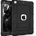 Rantice iPad 6th Generation Cases , 5th Case , Air 2 9.7 Shockproof Rugged Drop Protection Cover Built with Kickstand for 9.7'' A1893/A1954/A1822/A1823 (Black)