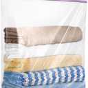 10 Gallon Large Handy Storage Bags, Pack of 3, 24"x24" Clear Plastic Zipper Storage Bags with Handle, Resealable Heavy Duty Jumbo Ziplock Storage Bag for Linens, Clothes, BabySports, 3 Mil Thick