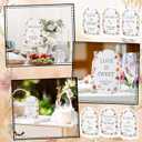 Vercraft 6 Pcs Wildflower Wedding Wood Table Decorations Take One Sign Thank You Acrylic Sign Centerpieces with Stand 5 x 7" Wedding Birthday Party Decorations for Guests Gifts