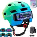 Kids Helmet, Bike Helmets with Upgrade LED Display, 64 Patterns, Turning & Stop Signals Light, Helmet for Kids 3-5/5-8/8-14, Youth Boys Girls Safe, Bicycle, Scooter